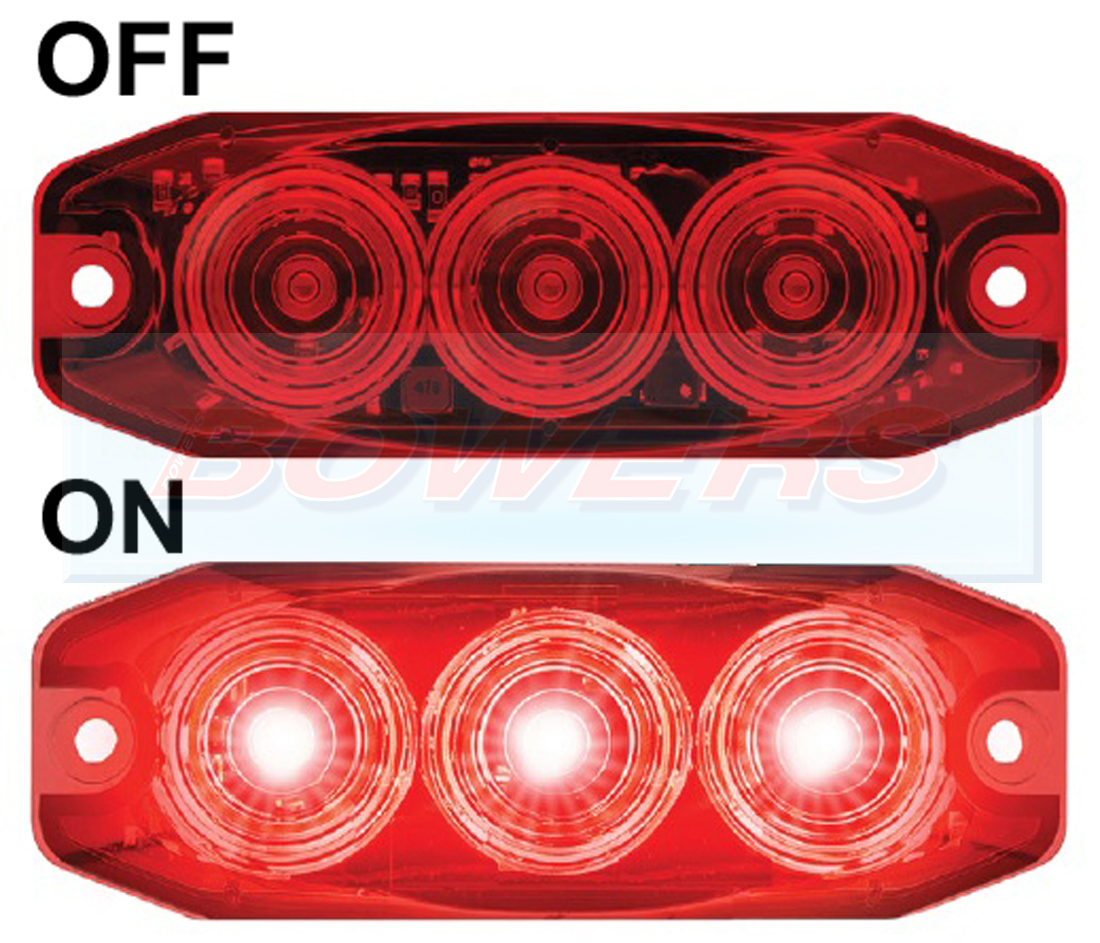 LED Autolamps 11RM 12v/24v Compact Low Profile LED Rear Stop/Tail Light Lamp H Bowers